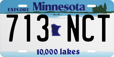 MN license plate 713NCT