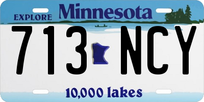 MN license plate 713NCY