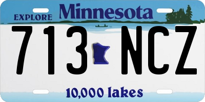 MN license plate 713NCZ
