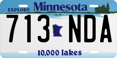 MN license plate 713NDA
