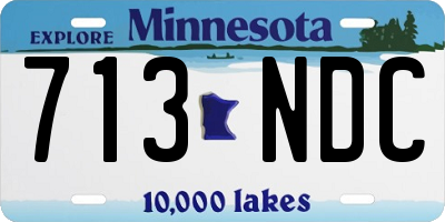 MN license plate 713NDC
