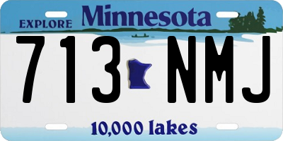 MN license plate 713NMJ