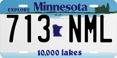 MN license plate 713NML