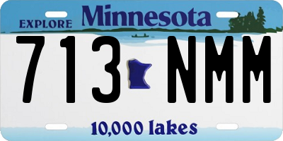MN license plate 713NMM