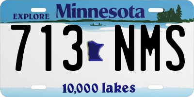 MN license plate 713NMS