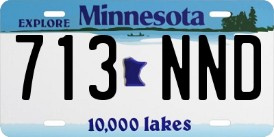 MN license plate 713NND