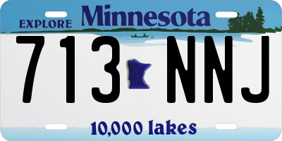 MN license plate 713NNJ