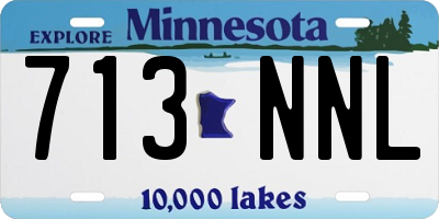 MN license plate 713NNL