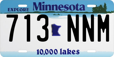 MN license plate 713NNM