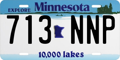 MN license plate 713NNP