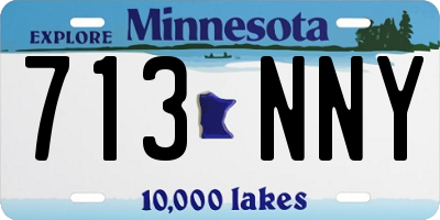 MN license plate 713NNY