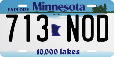 MN license plate 713NOD