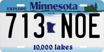 MN license plate 713NOE