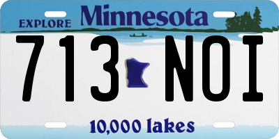 MN license plate 713NOI
