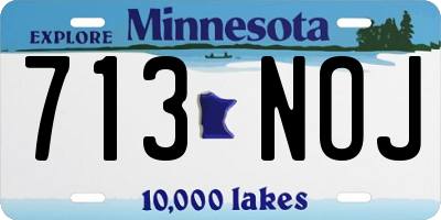 MN license plate 713NOJ