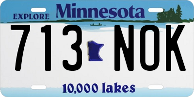 MN license plate 713NOK