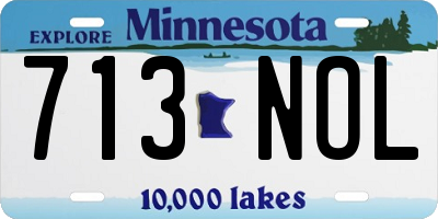 MN license plate 713NOL