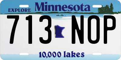 MN license plate 713NOP
