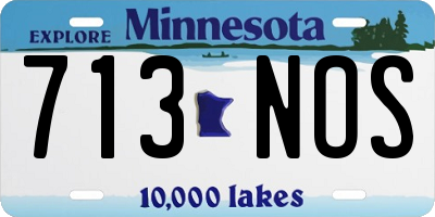 MN license plate 713NOS