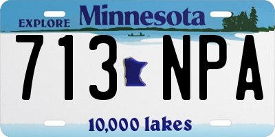 MN license plate 713NPA