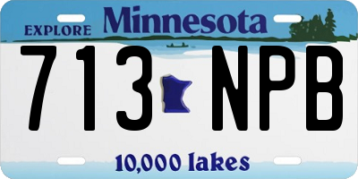 MN license plate 713NPB