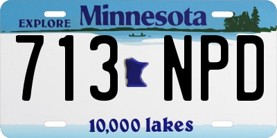 MN license plate 713NPD