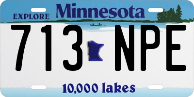 MN license plate 713NPE