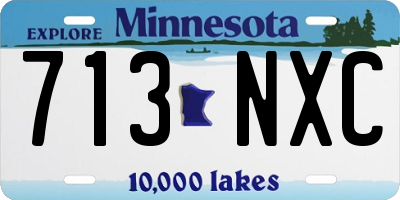 MN license plate 713NXC