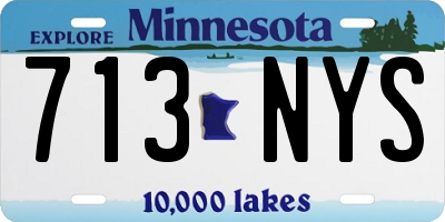 MN license plate 713NYS