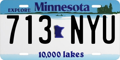 MN license plate 713NYU
