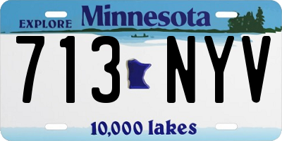 MN license plate 713NYV
