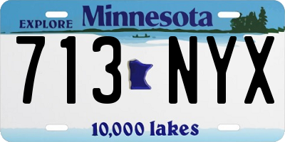 MN license plate 713NYX