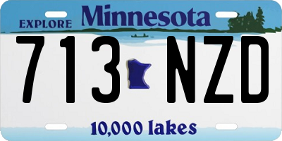 MN license plate 713NZD