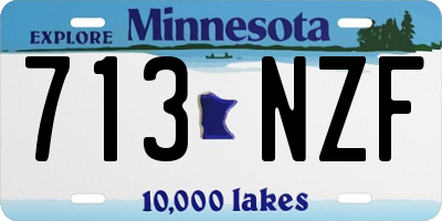 MN license plate 713NZF