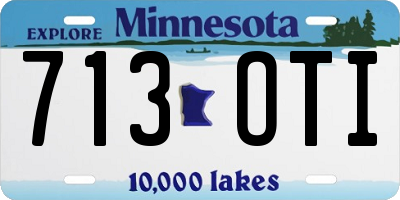 MN license plate 713OTI