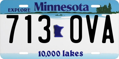 MN license plate 713OVA