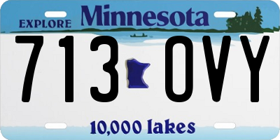 MN license plate 713OVY