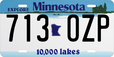 MN license plate 713OZP