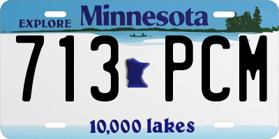 MN license plate 713PCM