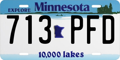 MN license plate 713PFD