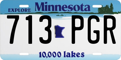 MN license plate 713PGR