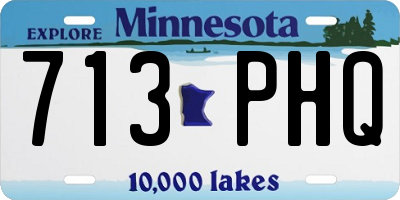 MN license plate 713PHQ