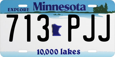 MN license plate 713PJJ