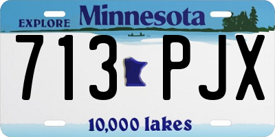 MN license plate 713PJX