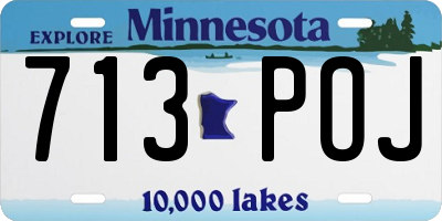 MN license plate 713POJ