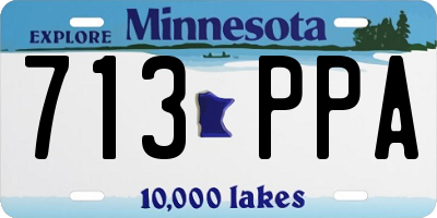 MN license plate 713PPA