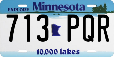 MN license plate 713PQR