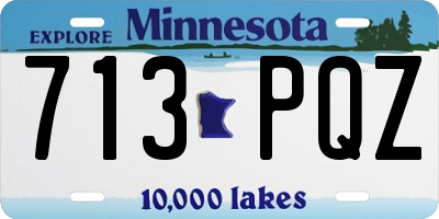 MN license plate 713PQZ