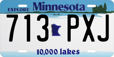 MN license plate 713PXJ