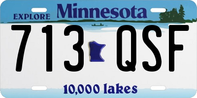 MN license plate 713QSF